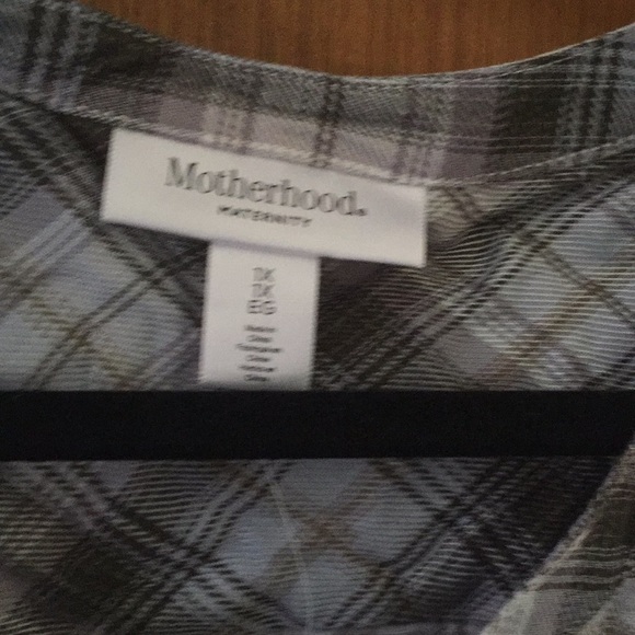 NWT Motherhood Maternity flannel plaid tunic 1X - Picture 5 of 10